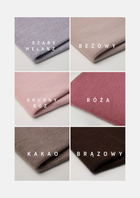 Czapka i komin rib merino Czapka i komin rib merino