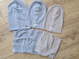Czapka i komin rib merino