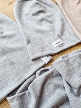 Czapka komin rib merino