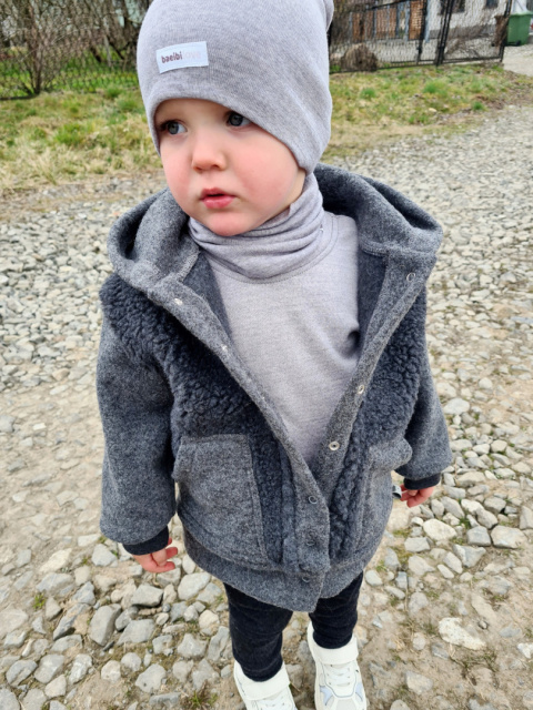 Czapka komin rib merino