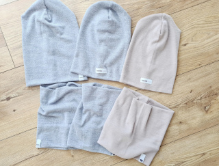 Czapka komin rib merino